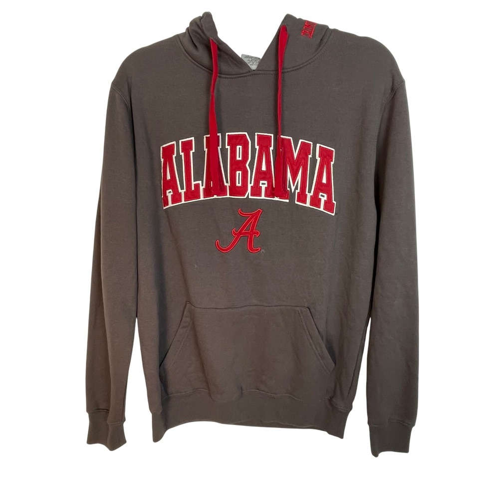 Stadium Athletics Men's Red Gray Alabama Crimson Tide Arch Logo Hoodie Size SM